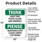 Signmission Safety Culture Sign, 10 in Width, Aluminum, Rectangle, Bilingual OS-2PACK-TS-A-1014-L-11839 - alternate 3